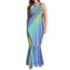 Pacific Island Art Design Mermaid Bridesmaid Dresses TE PA Melanesia Folk Hand-painted Plus Size Women's Dresses 5XL 6XL 7XL