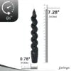 Halloween Home Decor Gedengni 4pcs Black Spiral Taper Candles Short Unscented Twisted Candlesticks for Weddings Festive Dinners