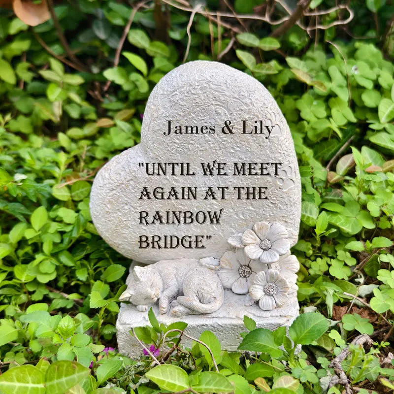 Customizable Love Cat Tombstone Decor - Halloween Home Decor & Indoor/Outdoor Decor Resin Craft Ornament