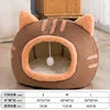 Autumn Winter Cat Houses Eco-Friendly Crystal Velvet Pet Beds Cute Cloth Caves for Small Animals