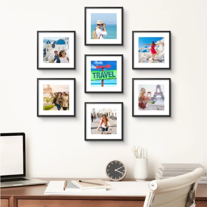 Brand New 8*8 20*20cm  Fast Installing & Easily Restick Rearrange Premium Nail-Free ABS Frame