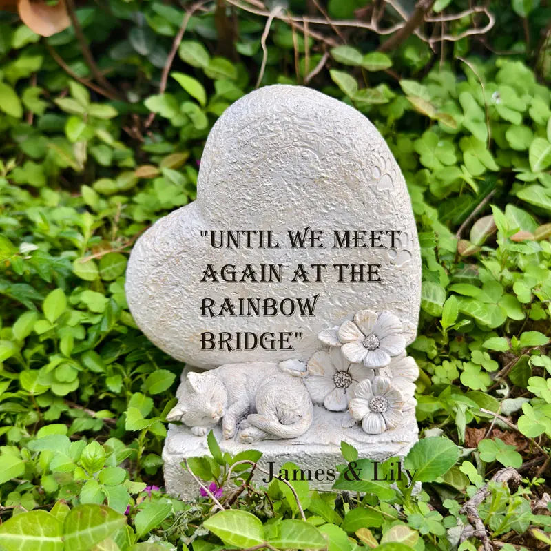 Customizable Love Cat Tombstone Decor - Halloween Home Decor & Indoor/Outdoor Decor Resin Craft Ornament