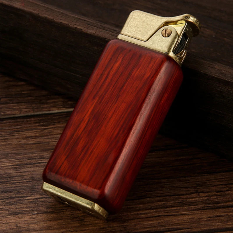 Premium Vintage Sandalwood Kerosene Lighter - Unique Metal Gasoline Lighter