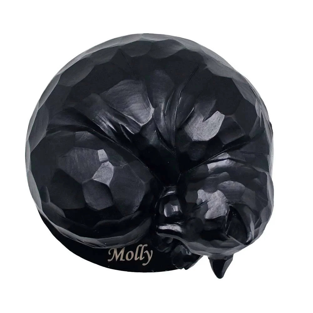 Customizable Black Cat Resin Statue Polygonal Artistic Design Hand-painted Christmas Ornament Personalized Home Decor Figurine