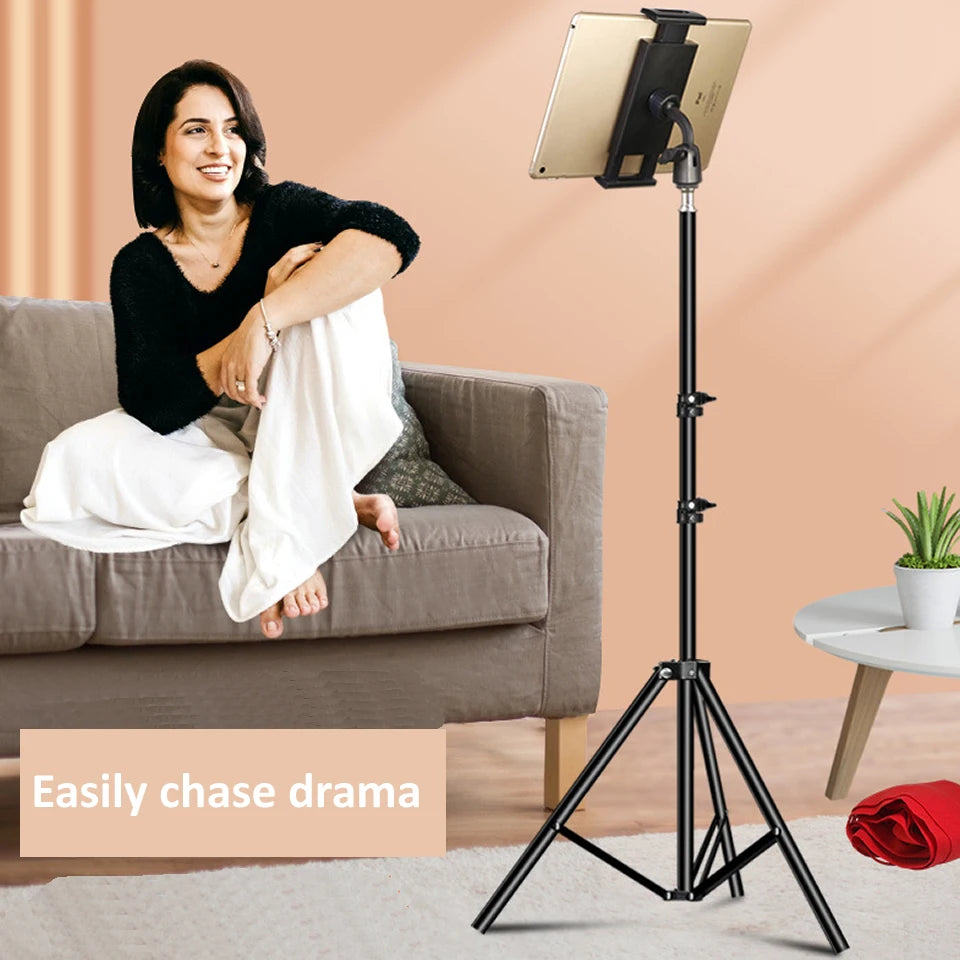 Adjustable Tablet Tripod Floor Stand Holder Live Mount Support for 4-13 inches for iPad Air Pro 12.9 Lazy Holder Bracket Support