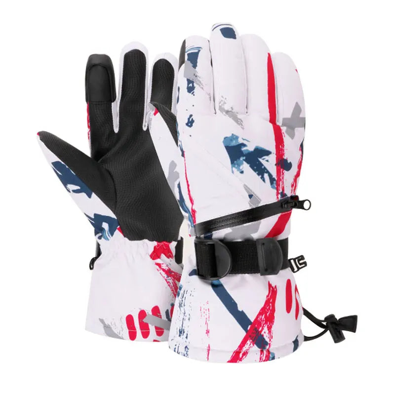 Thermal Fingers Touch Screen Ski Gloves Men Women Winter Fleece Waterproof Warm Snowboard Snow Gloves for Skiing Riding