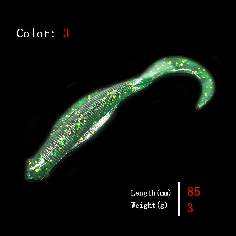 Premium Silicone Fishing Lures - 10-Piece Swimbait Set 8.5cm