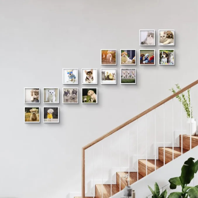 Brand New 8*8 20*20cm  Fast Installing & Easily Restick Rearrange Premium Nail-Free ABS Frame