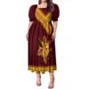 High Quality Hawaiian Tropical Style Design Women's Bubble Sleeve Dress Polynesian Plus Size Women Clothing TE PA Casual Dresses