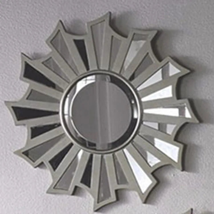 60-40-30CM Set 3 Manufacture Sun Flower Art Wooden Frame Mirror for Living Room Wall Home Decorative Hanging Dropshipping DDP