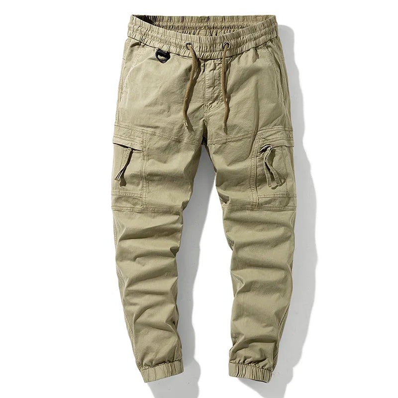 2024 New Spring Men's Cotton Cargo Pants Clothing Autumn Casual Fashion Elastic Waist Quality Pantalones Tipo Cargo Pants Men