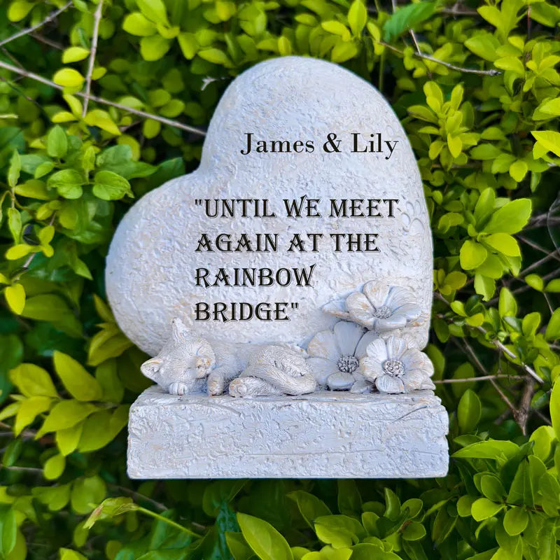 Customizable Love Cat Tombstone Decor - Halloween Home Decor & Indoor/Outdoor Decor Resin Craft Ornament