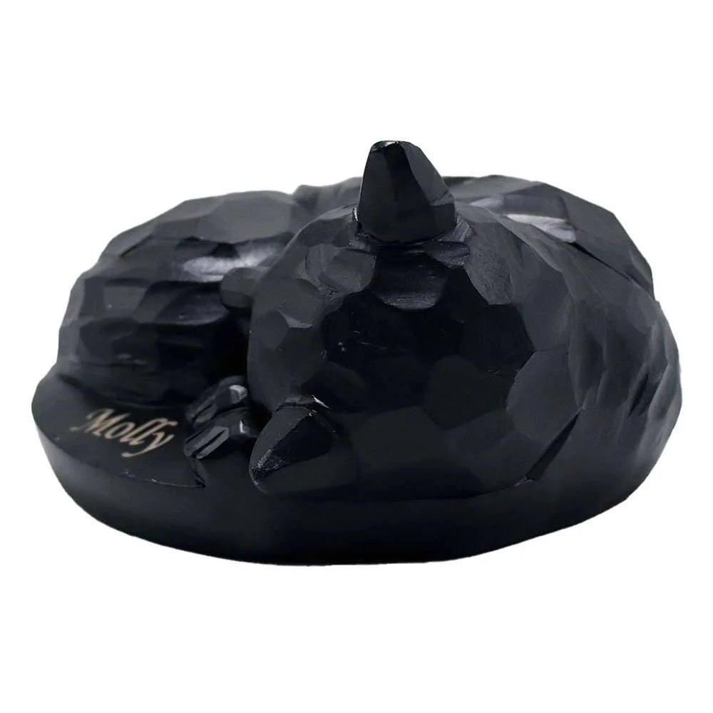 Customizable Black Cat Resin Statue Polygonal Artistic Design Hand-painted Christmas Ornament Personalized Home Decor Figurine