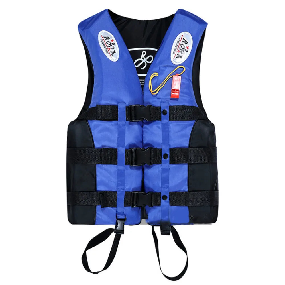 Premium Polyester Life Jacket - Adult & Children Safety Vest with Whistle