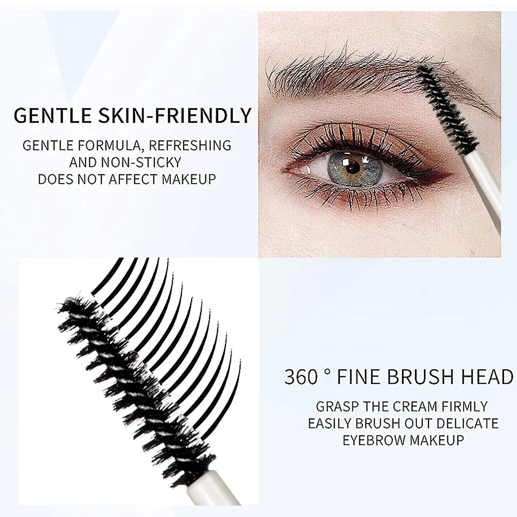 QIBEST Eyebrow gel Transparent Brows Wax Waterproof Long-Lasting With 3D Brush Brow Styling Soap For Eyebrows Women's Cosmetics
