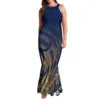 Factory Outlet 1 MOQ Samoan Tonga Polynesian Tribal Plus Size Women's Clothing Custom Anti-wrinkle Women Oversize Mermaid Dress