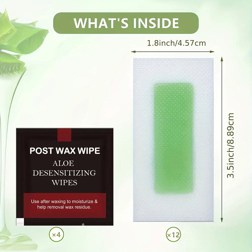 24/48 Pieces Viilife Facial Wax Strips Facial Hair Removal Quick and Painless Hair Removal Kit for All Skin Types