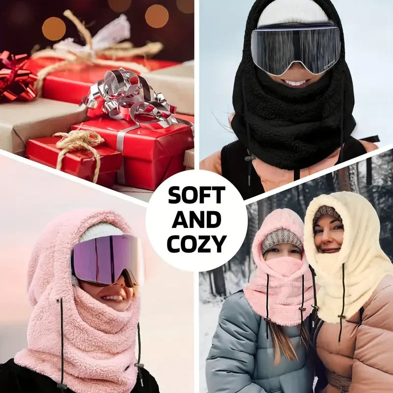 Winter Balaclava Ski Mask Warm Windproof Thickened Polar Fleece Neck Warmer Adjustable Thermal Anti-Cold Cycling Full Cover Mask