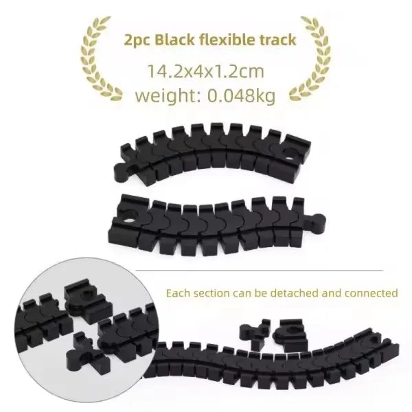 Wooden Train Track Accessories Plastic Flexible Tracks Turntable Slope Bridge fit for Brand Wood Tracks Railway Toys for Kids