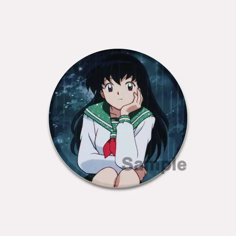 Comic Brooches about Sesshomaru and Rin,Cosplay Cartoon Badge Handmade Cute Enamel Pins for Backpack Clothes Collar Accessories