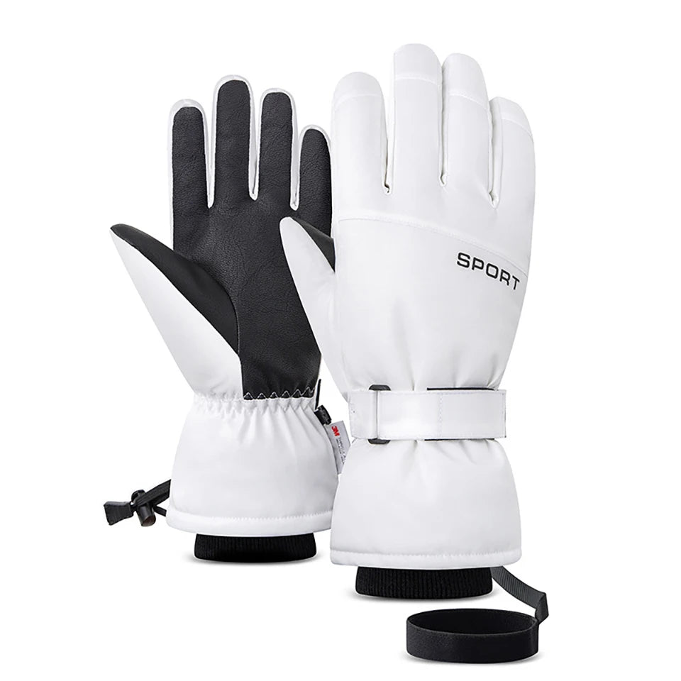 Men Women Ski Gloves Winter Warm Windproof Waterproof Touch-Screen Fleece Non-slip Snowboard Snowmobile Cycling Skiing Gloves