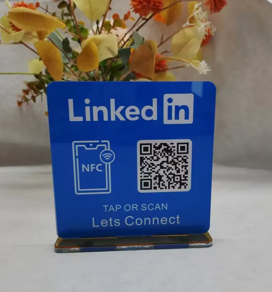 Custom Google Review Sign with NFC Scan code Acrylic Social Media Signs For Your Business Retail Store Decors