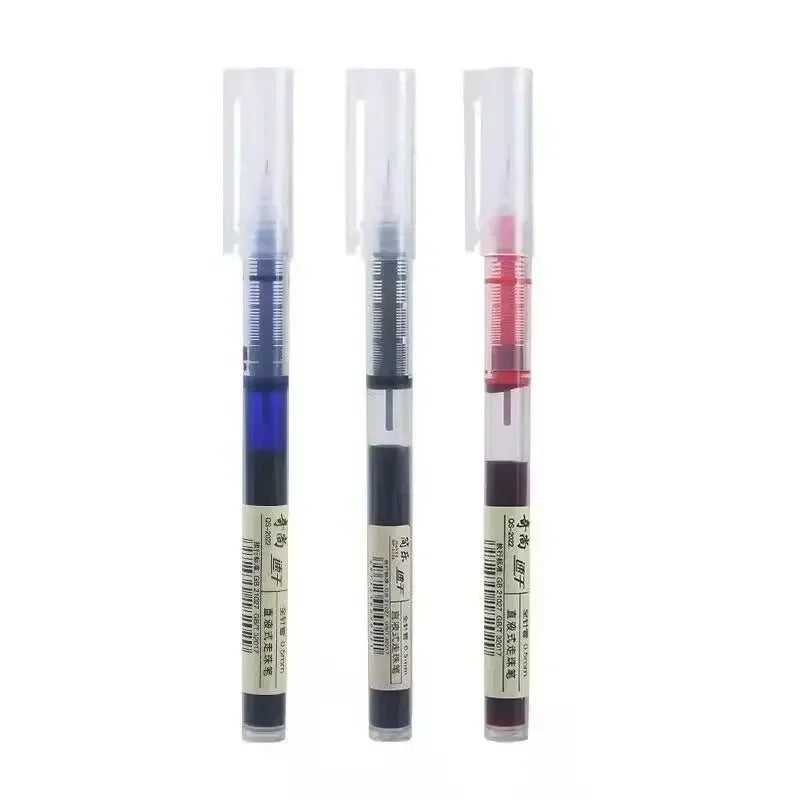 10Pcs High Quality Needle Type Gel Pens Straight Liquid Ballpoint Pen Kawaii Stationery School Office Supplies Student Writing