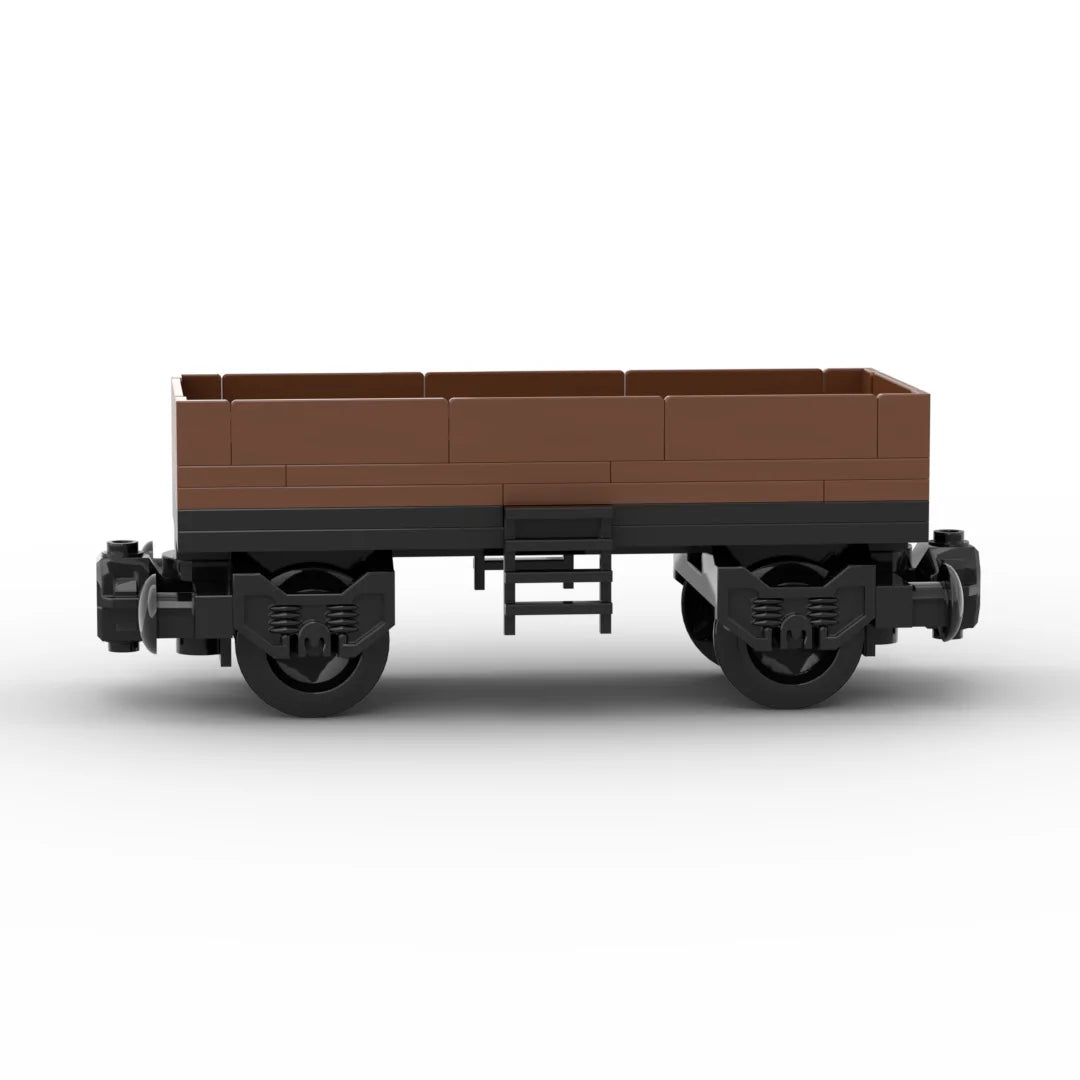 MOC Building Blocks City Freight Train Model Transport Carriage Children DIY Assembly Brick Toys Birthday Gift