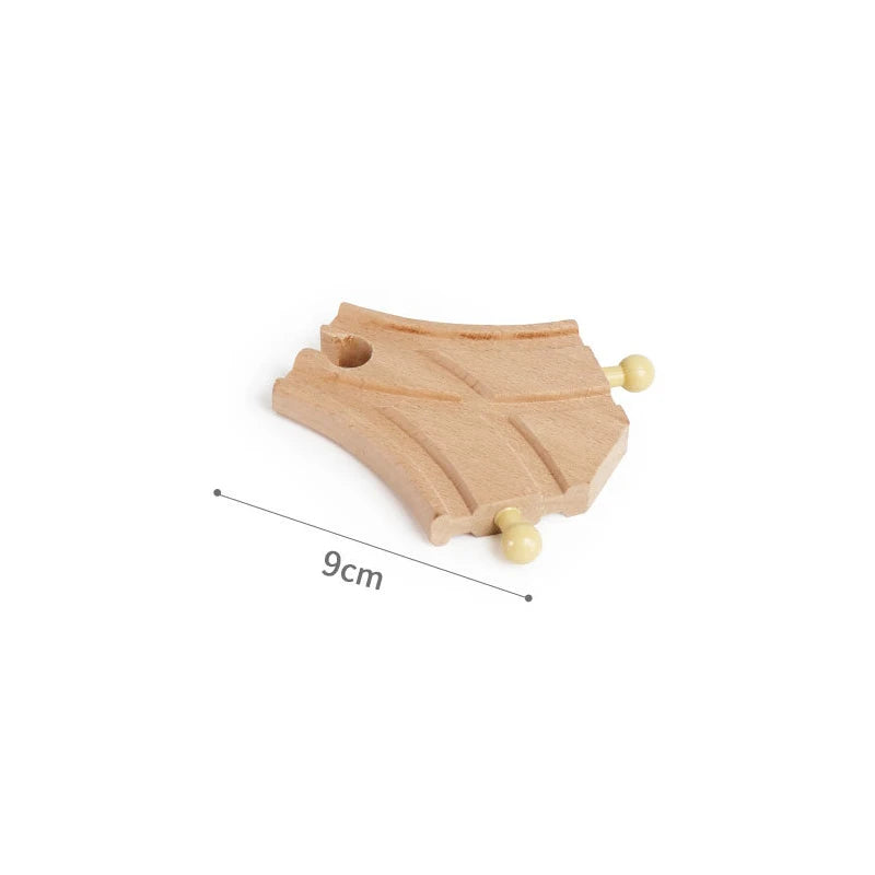 Wooden Train Track Accessories Universal Wooden Railway Tracks Bridge Parts Adapters Fit for All Brand Train Toys Birthday Gifts