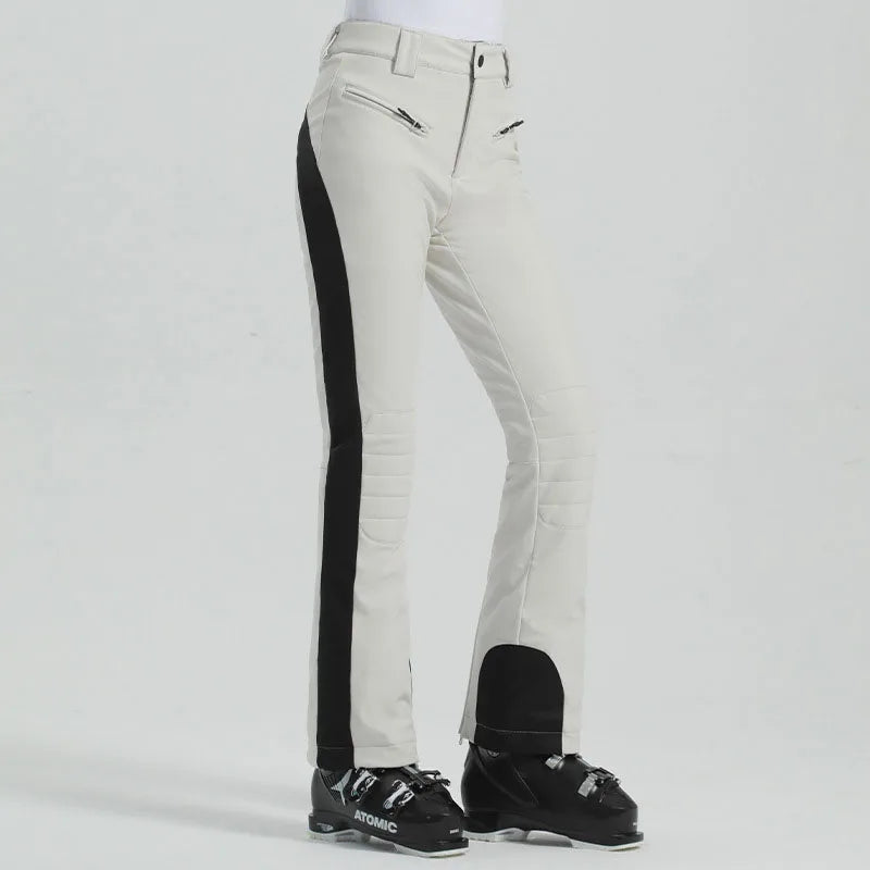Winter Women Ski Pants 2025 New High Elasticity Warm Skiing Trousers Outdoor Windproof Waterproof Sports Snowboarding Pants