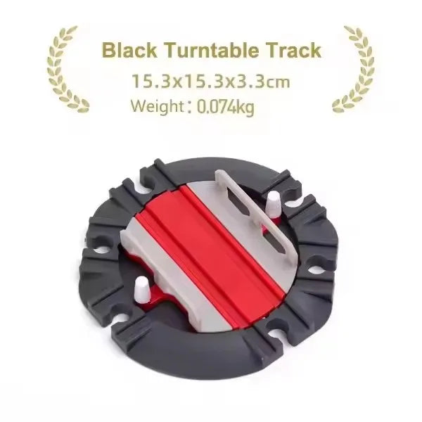 Wooden Train Track Accessories Plastic Flexible Tracks Turntable Slope Bridge fit for Brand Wood Tracks Railway Toys for Kids