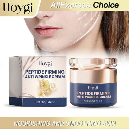 HOYGI Polypeptide Firming Cream Instant Anti Wrinkle Lasting Moisturizing Fading Fine Lines Lifting Revitalizing Face Skin Care