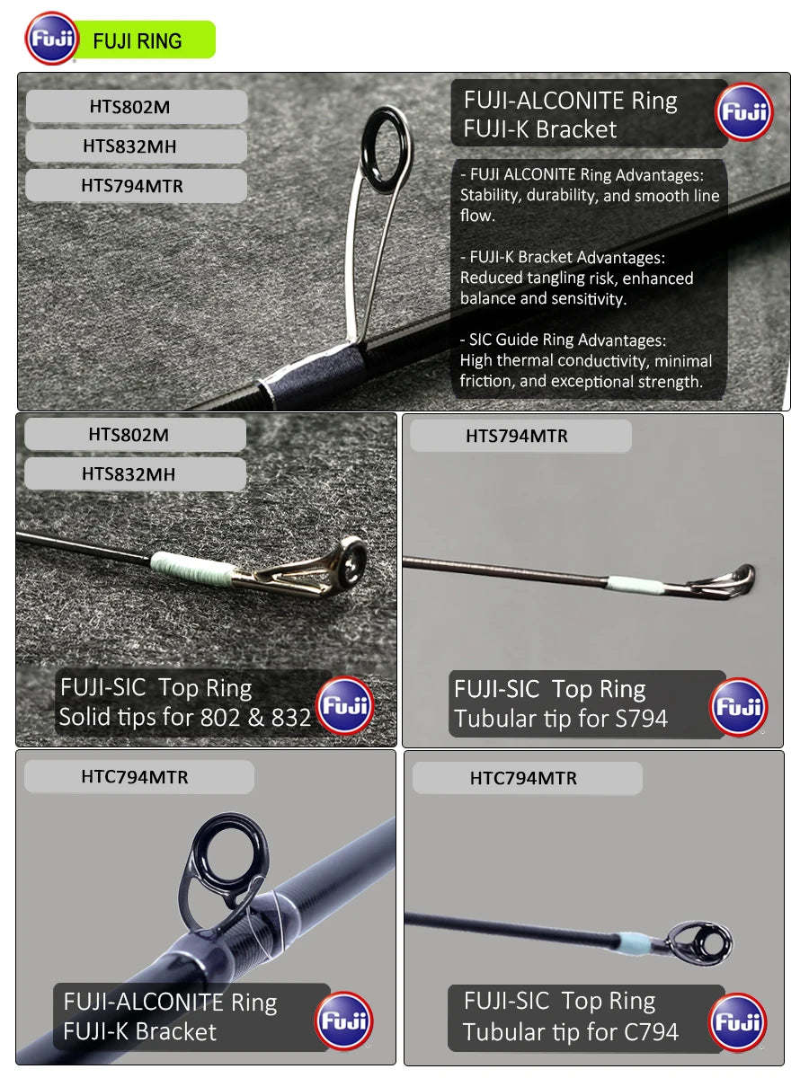 KUYING HANGETSU Travel Rock Fishing Rod | 236cm 247cm 254cm Carbon Spinning Casting Pole | FUJI SIC Guides Sensitive Super Fast
