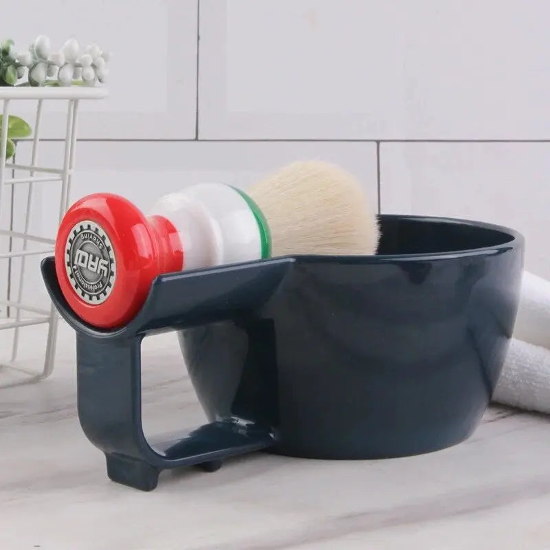Yaqi High Quality Dark Blue Color Plastic Shaving Bowl For Men Shaving Brush