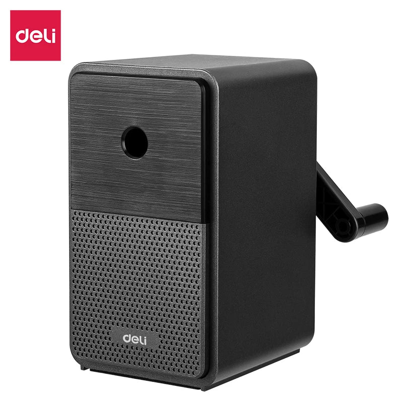Deli Adjustable Hand Crank Pencil Sharpener - Professional Desktop Sharpener with Long-Lasting Blade
