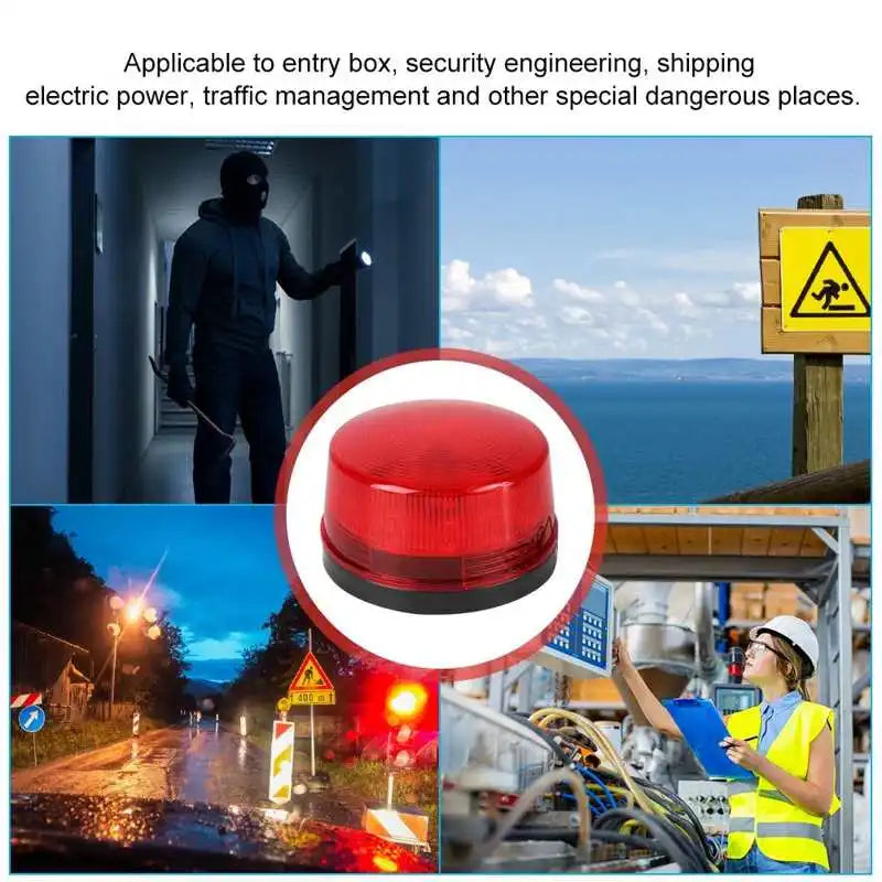 Strobe Warning Light 12v 24v 220v Bolt Type High-light Flashing Beacon Led Indicator Lamp for Security System H