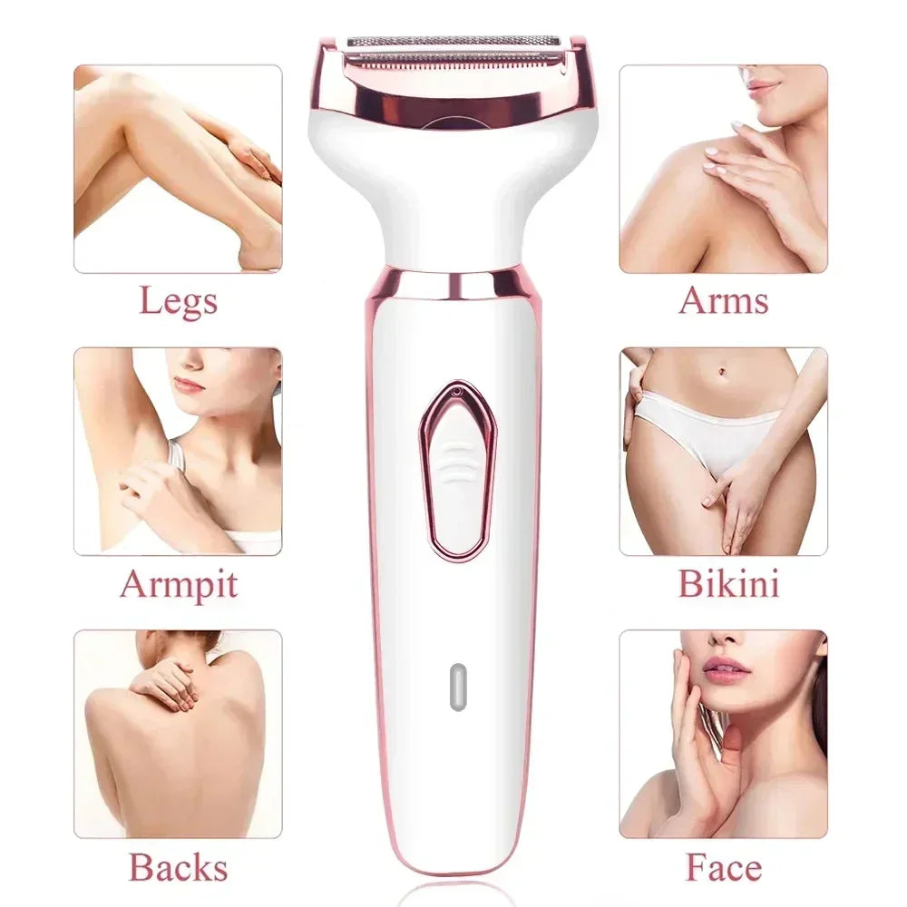 4 In 1 Electric Lady Shaver for Full Body Shaving Lady Hair Removal Epilator Painless Cordless Trimmer Razor Gifts For Women