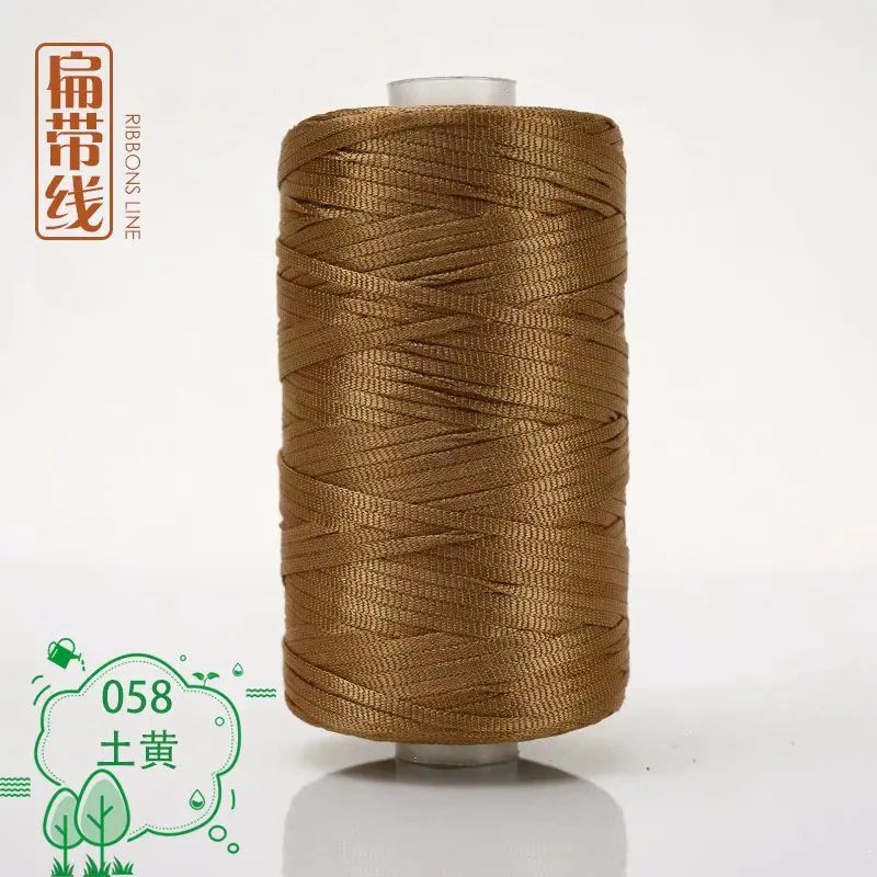 Flat line ice silk ice hemp bright silk hollow light body line summer sun hat hand-woven diy hook bag slipper cushion
