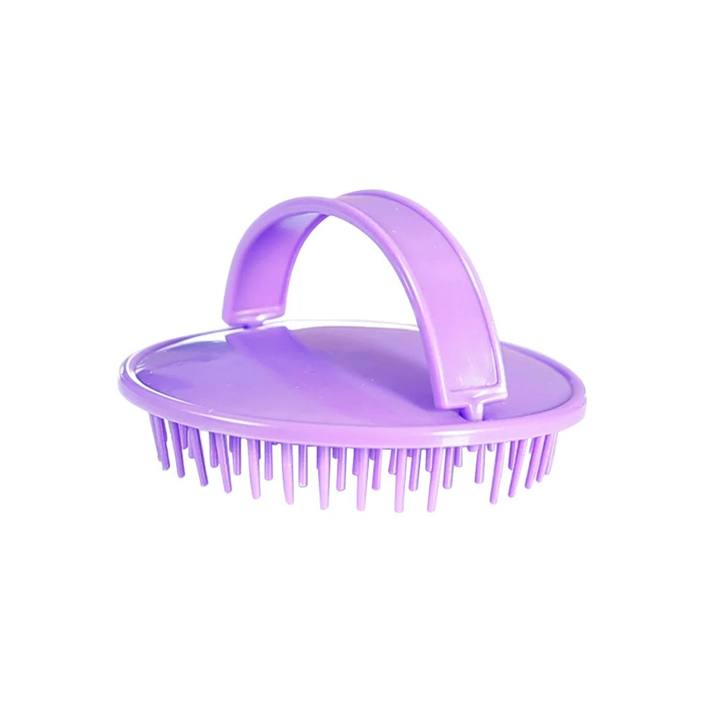 Silicone Scalp Massage Brush - Shampoo Applicator & Body Exfoliator for Spa-Quality Hair Care