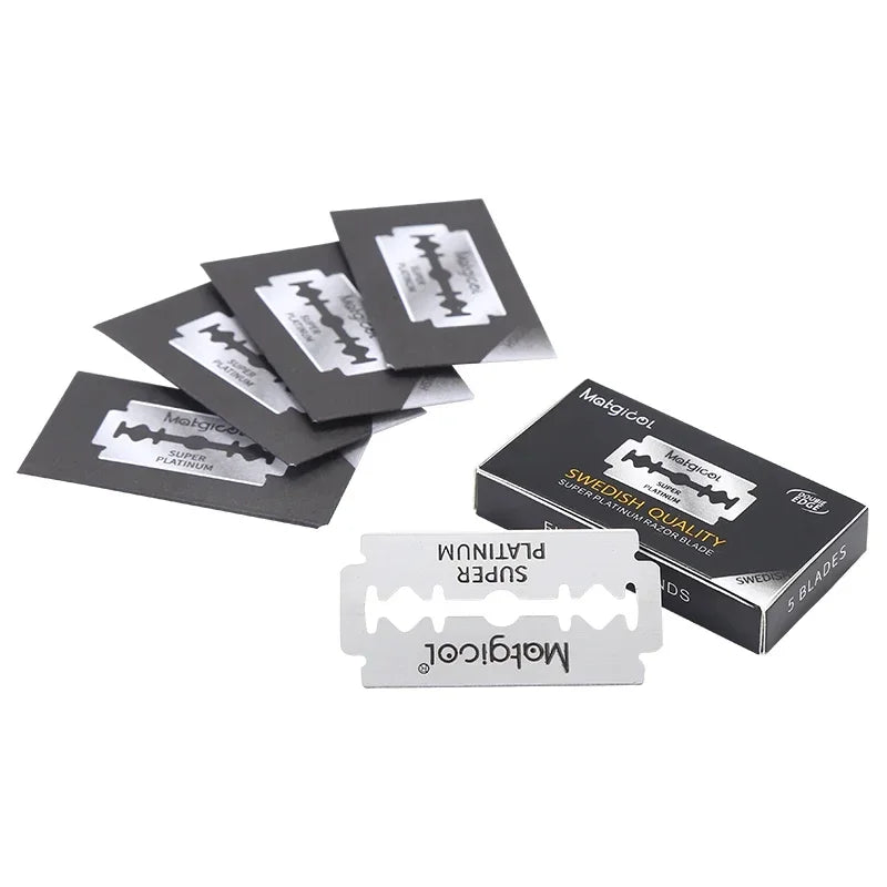 Wholesale 20 Pcs Double Steel Edge Blade Razor Blades Stainless Safety Ultra-sharp To Shave Blade For Manual Razor Safety
