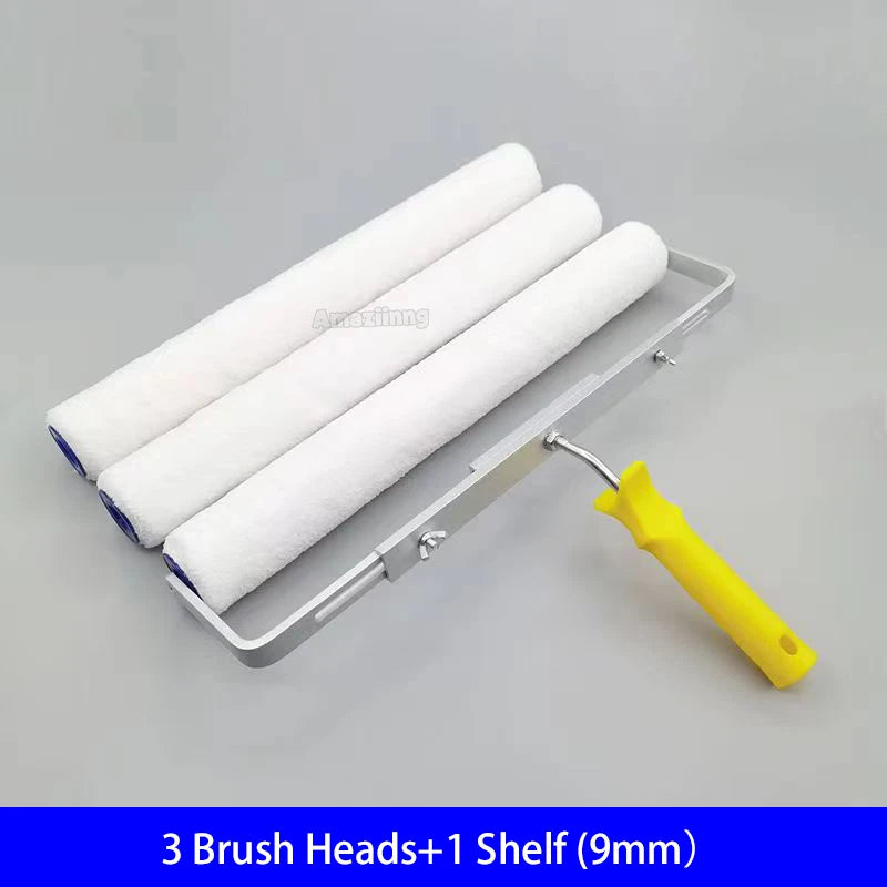 Professional 18-Inch Paint Roller Brush Set with Aluminum Handle - 6mm/9mm Microfiber