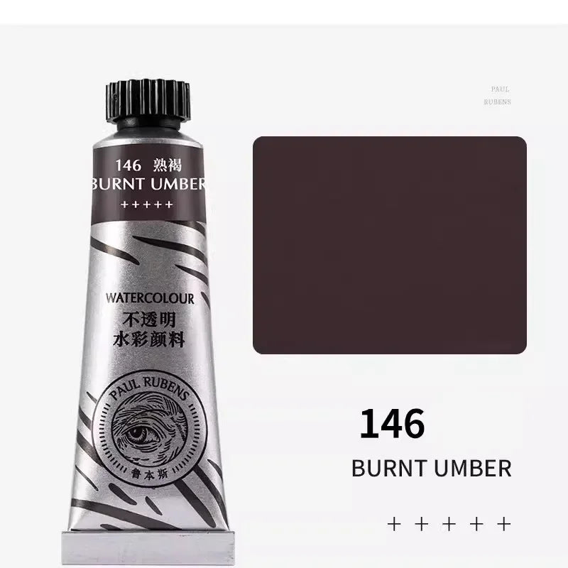 Paul Rubens 36 Colors Non-transparent Watercolor Paint Tube 15ml Professional Watercolour For Painting Anime Art Supplies