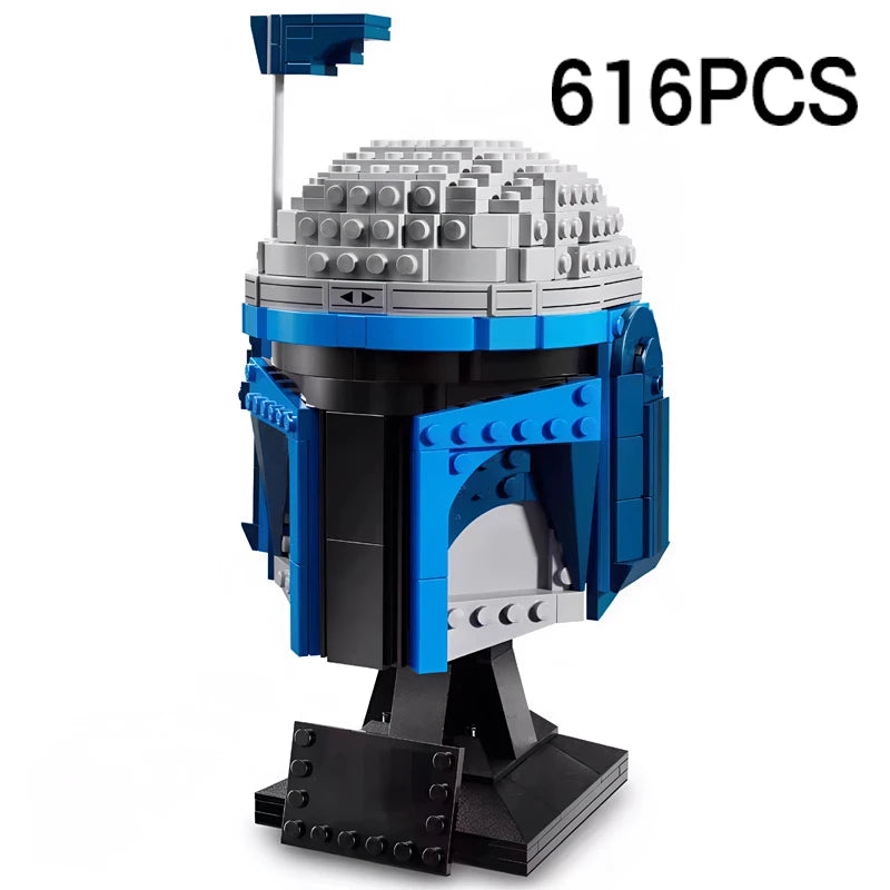 Space Wars Galaxy Warriors Helmet Building Blocks 75327 TIE Fighter Pilot Darth Vader The Mandalorian Luke Hat Bricks Toys Gifts
