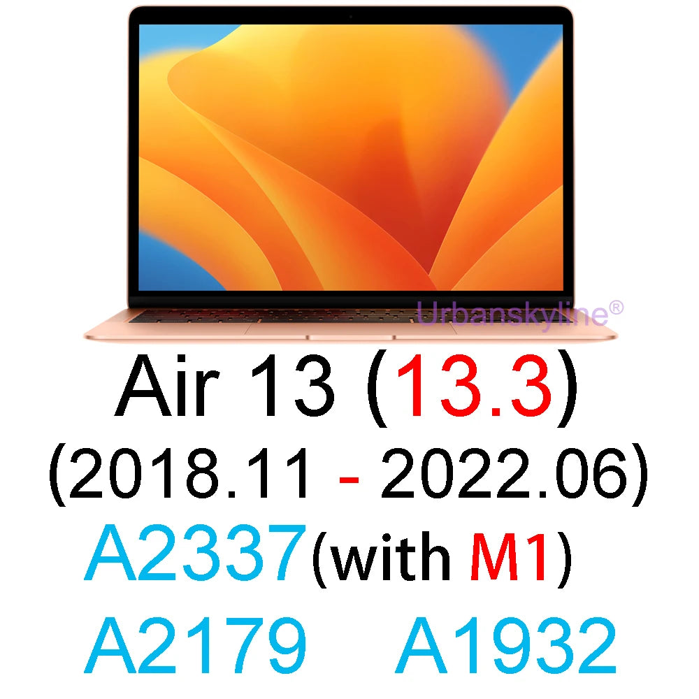 Screen Protector for MacBook Air 15 13 M4 Pro 14 M5 16 M3 M2 M1 Touch Bar ID 11 12 HD Skin Film Guard Cover 13.6 A3241 A3240