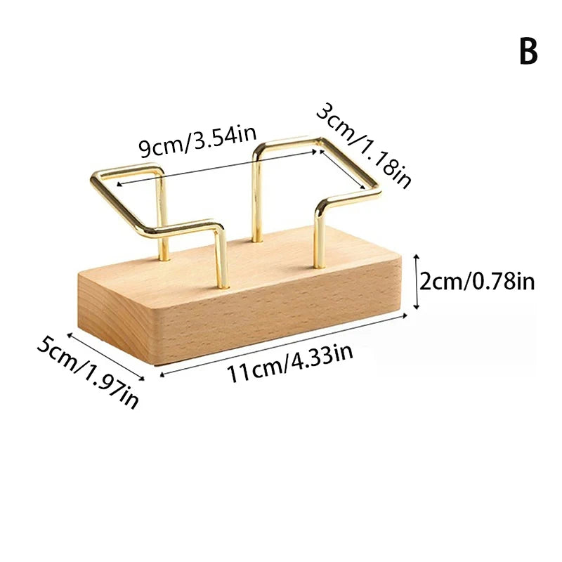 Tabletop Shelf Home Wooden Card Holder Storage Business Card Holder Organizer Office Desk Display Stand Memo Counter Accessories
