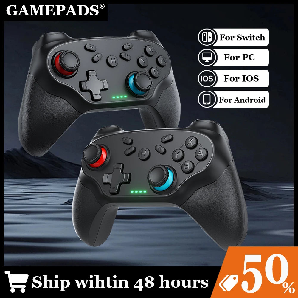 Wireless Controller For Pc/Switch/Oled/Ios/Android Bluetooth Gamepads Turbo Game Controller Vibration Control Console Remote