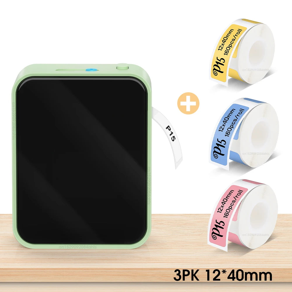 Marklife P15 Wireless Bluetooth Label Printer - Portable Thermal Sticker Maker