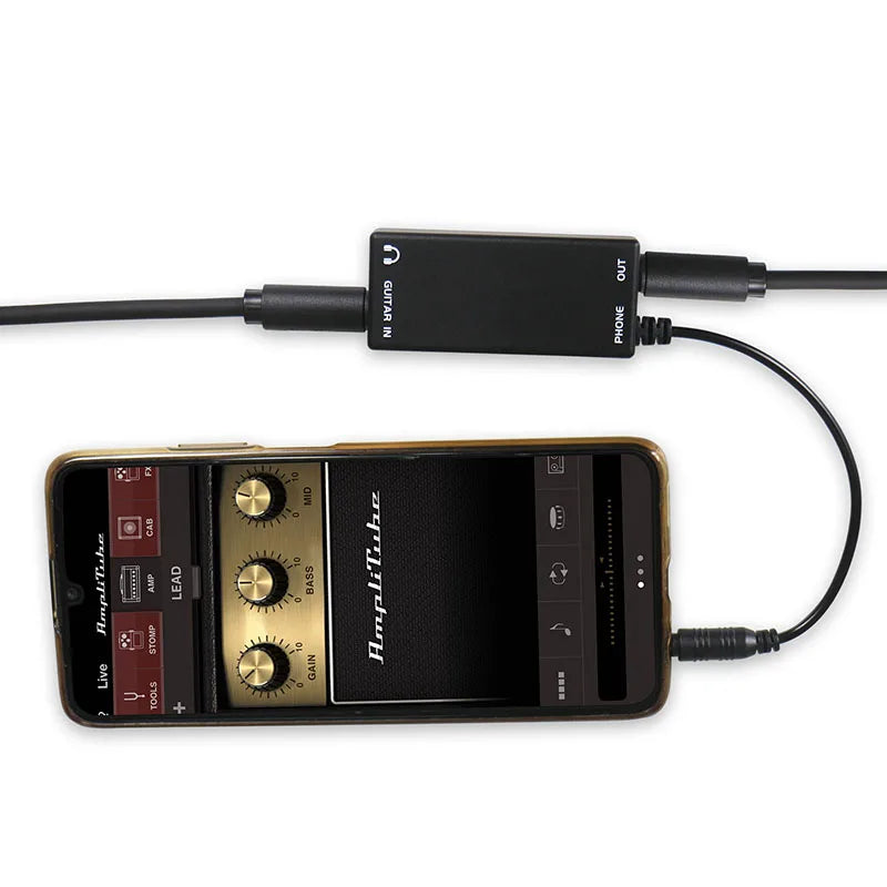 Premium Guitar Interface Adapter - iPhone Compatible Audio Converter