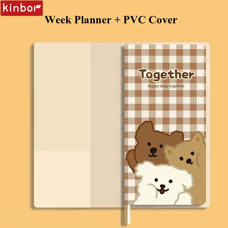 Kinbor 2026 One Page A Week Daily Time Weekly Planner Book Organizer Schedule Books Self Disciplined Punch Efficiency Manual