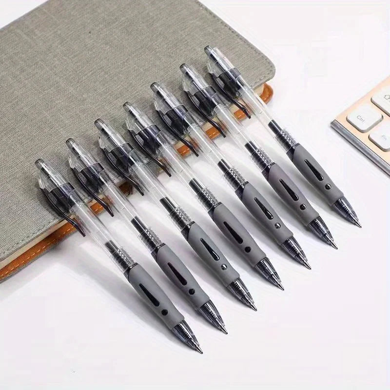0.5mm Retractable Gel Pens Refill Set Black Red Blue Ink Ballpoint for Business Signature Writing Office Accessories School